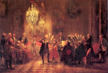 阿道夫 馮 門採爾 A Flute Concert of Frederick the Great at Sanssouci